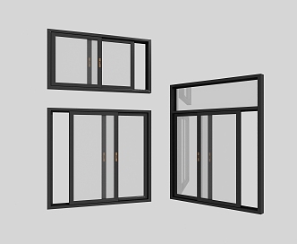 modern sliding window 3d model