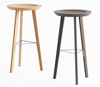 Modern Bar Stool Bar Chair Combination 3d model