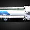 White Fuel Tanker Truck With Alan Power Logo For Energy Transportation