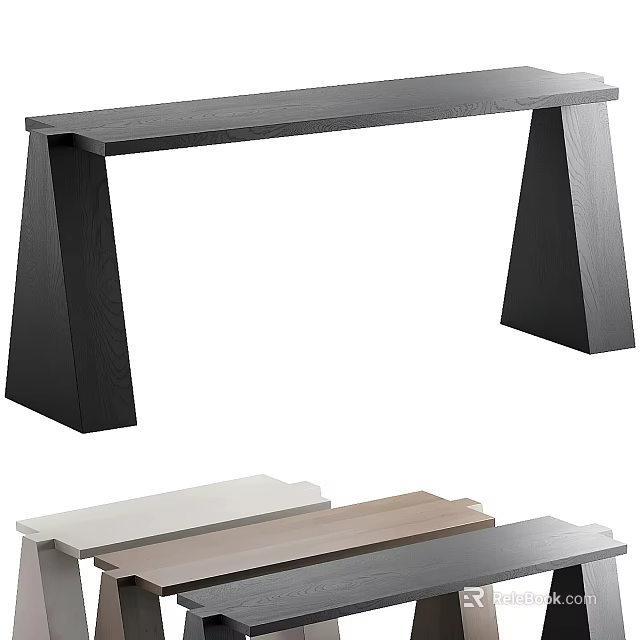 Modern Minimalist Desk With Sturdy Structure And Various Color Options 3d model 
