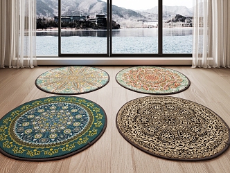 Modern Round Carpet 3d model