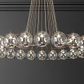 Modern Crystal Chandelier With Hanging Crystal Balls And Elegant Lighting Design