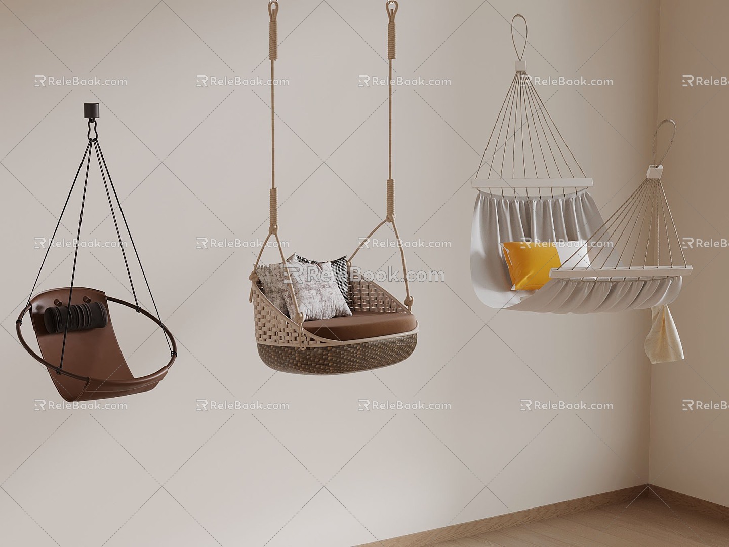 14 Hammock Modern Hanging Chair Hanging Chair 3d model