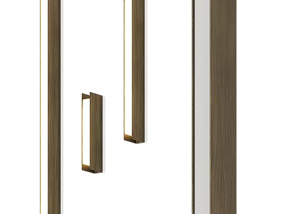 Modern Wall Lamps With Slim Metal Design And Warm LED Lighting For Home Interior 3d model
