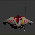 Ancient Warrior Weapon With Gold Red Armour And Red Plumed Helmet