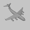 Commercial Passenger Airplane With Four Engines Large Fuselage And Wings Flying Over Landscape Under Clear Sky