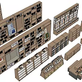 Modern Wooden Bookshelves With Various Designs And Storage Display Shelves