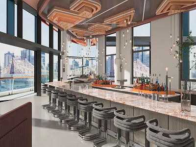 Modern Bar Hotel Bar 3d model