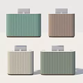 Modern Striped Reception Desks In Four Color Options With Top 3d model