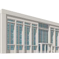 modern office building multi-storey office building 3d model