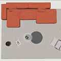 Modern Sofa Combination Sofa Combination Corner Sofa Combination Sofa Carpet Single Sofa 3d model