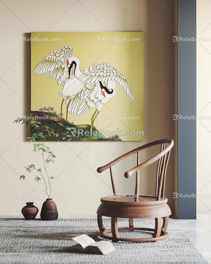 New Chinese Animal Painting Decorative Painting Hanging Painting 3d model