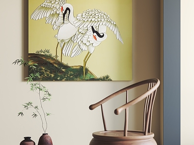 New Chinese Animal Painting Decorative Painting Hanging Painting 3d model