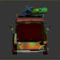 minibus minivan driverless bus school bus van box car 3d model