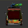 minibus minibus minivan driverless bus bus school bus van box car 3d model