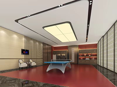 Modern table tennis room 3d model