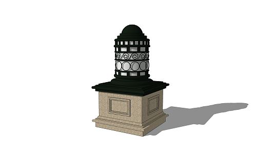 Modern lawn lamp landscape lamp low lamp lantern floor lamp garden lamp 3d model