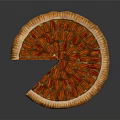 Delicious Fruit Pie With Golden Crust Fresh Slices And Pecan Topping