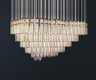 Light Luxury Crystal Chandelier 3d model