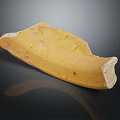 Yellow Curved Wood And Stone Decorative Tray With Natural Rustic Texture