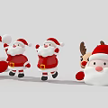 Festive Christmas Inflatable Santa Claus And Reindeer Decorations For Outdoor Holiday