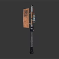Mechanical Assembly Structure With Metal Rod Copper Plate Blue Device And Black Base