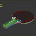 Daily Use Table Tennis Racket With Comfortable Handle And Durable Surface 3d model