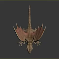 3D Dragon Game Movie Character with Spread Wings Sharp Claws and Detailed Design