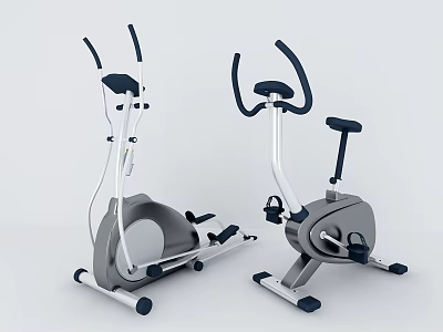 Sports Equipment Elliptical Trainer And Stationary Bike With Modern Design For Home Fitness 3d model