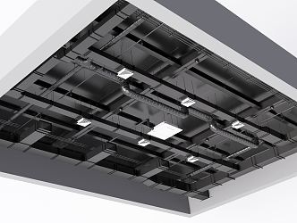 Industrial LOFT ceiling pipe ceiling air conditioning pipe ceiling 3d model