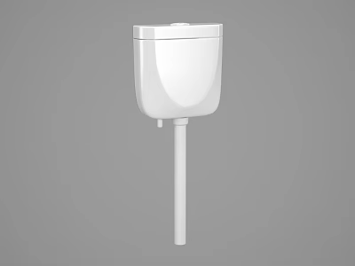 White Toilet Tank Bathroom Accessory With Modern Design And Functional Features 3d model