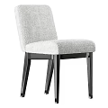 Modern Light Gray Upholstered Accent Chair With Dark Wooden Legs Design
