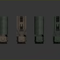 Military Trucks in Green and Brown with Canvas Covers Displayed from Various Angles