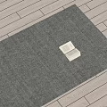 Square Rug Dark Gray Textured Design On Light Wood Floor With Book