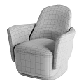 Stylish Pink Speckled Fabric Armchair With Armrests And Dark Swivel Base