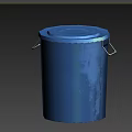 Modern bucket plastic bucket trash can 3d model