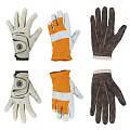 Various Work Gloves In Different Styles And Colors For Multiple Uses 3d model