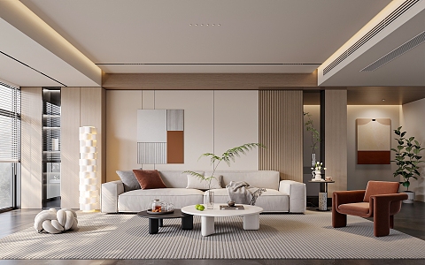 modern living room 3d model