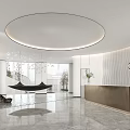 Modern Front Desk Sales Office Front Desk 3d model