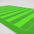 Stadium Building With Green Turf Football Field Featuring White Marking Lines And Playing Areas