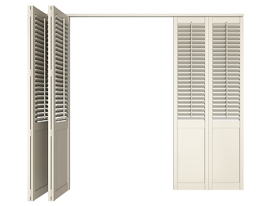 Folding shutter flat door model