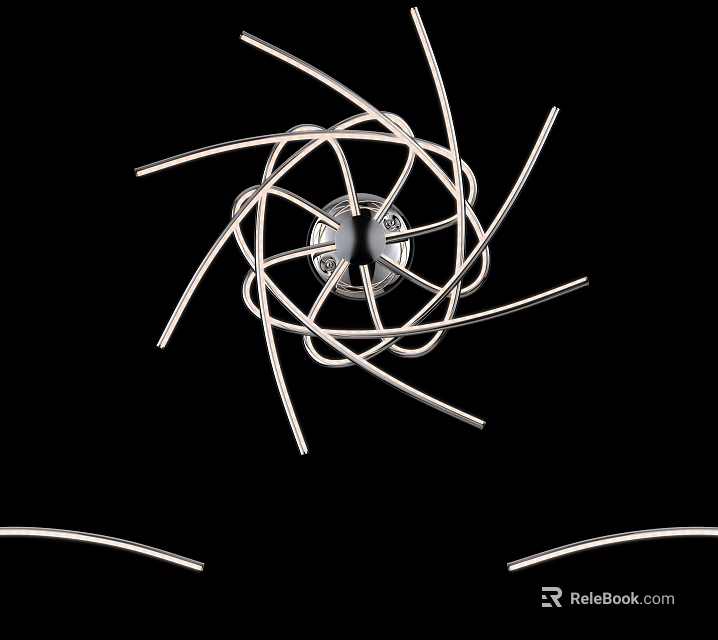 Creative Irregular Shaped Wall Light with Modern Curved Design for Indoor Home Decor 3d model 