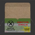 Open Cardboard Box With Shotgun Shells And Red Lidded Metal Cans