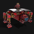 Sci-fi mecha quadruped robot mechanical armor war robot armed robot 3d model
