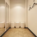 Elegant Ballet Dance Studio Exterior With Glass Door And Dancer Figure