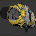 Yellow And Silver Robot Character Engaging With Alien Creature Using Blade Tool