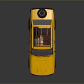 Yellow Car With Luggage On Roof For Travel And Road Trips
