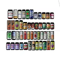 Variety of Canned Beverages With Different Brands Colorful Cans And Assorted Flavors