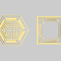 New Chinese-style carved screen partition 3d model