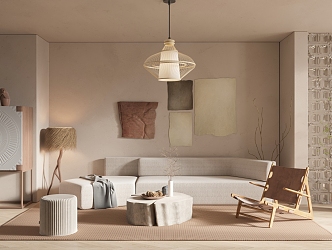 Silent Wind Living Room 3d model